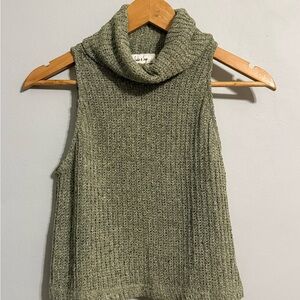 Chalet Women's Olive Sleeveless Sweater Boutique